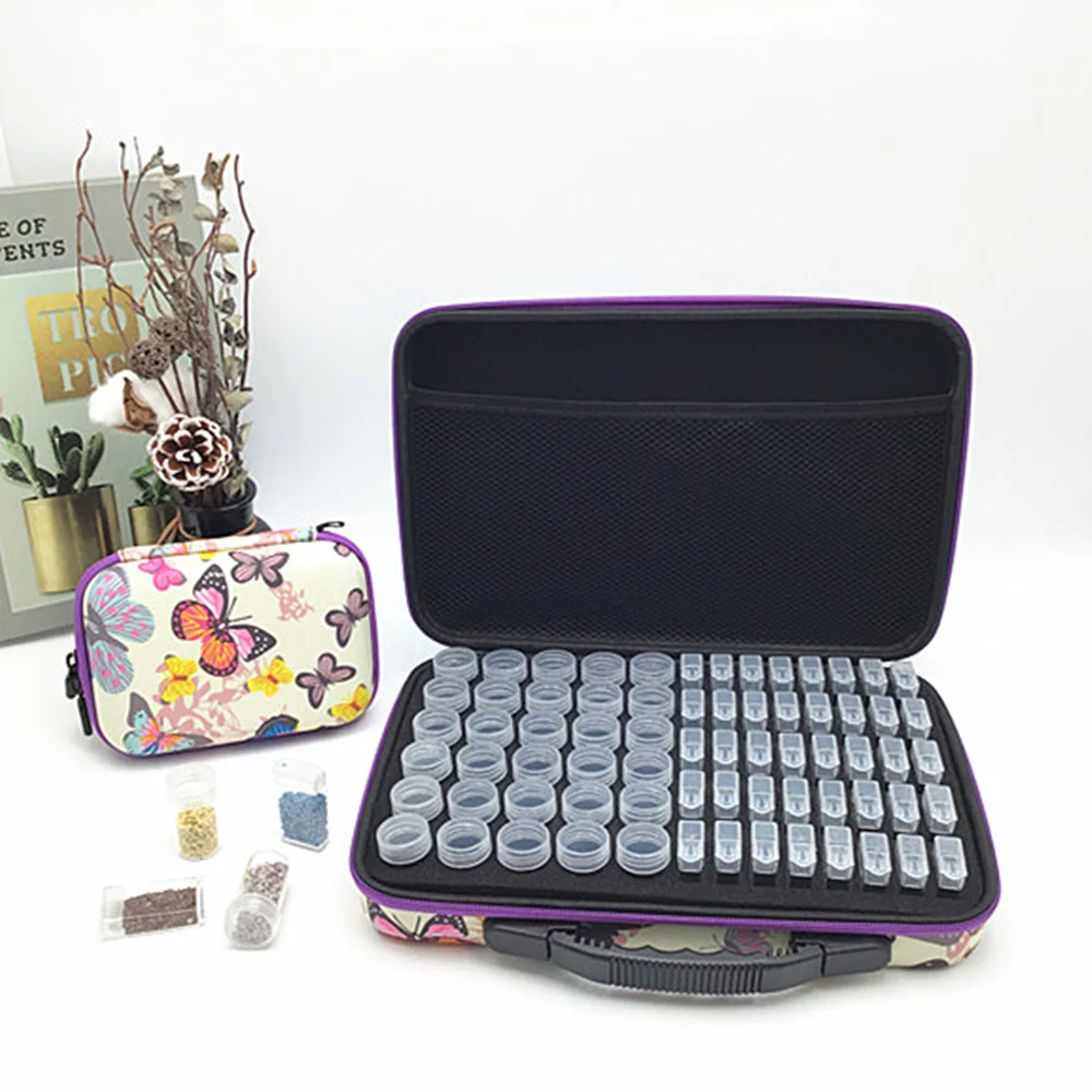 

70 Bottles Large Capacity Diamond Painting Storage Box Rhinestones Container Embroidery Tools for Diamond Painting Accessories