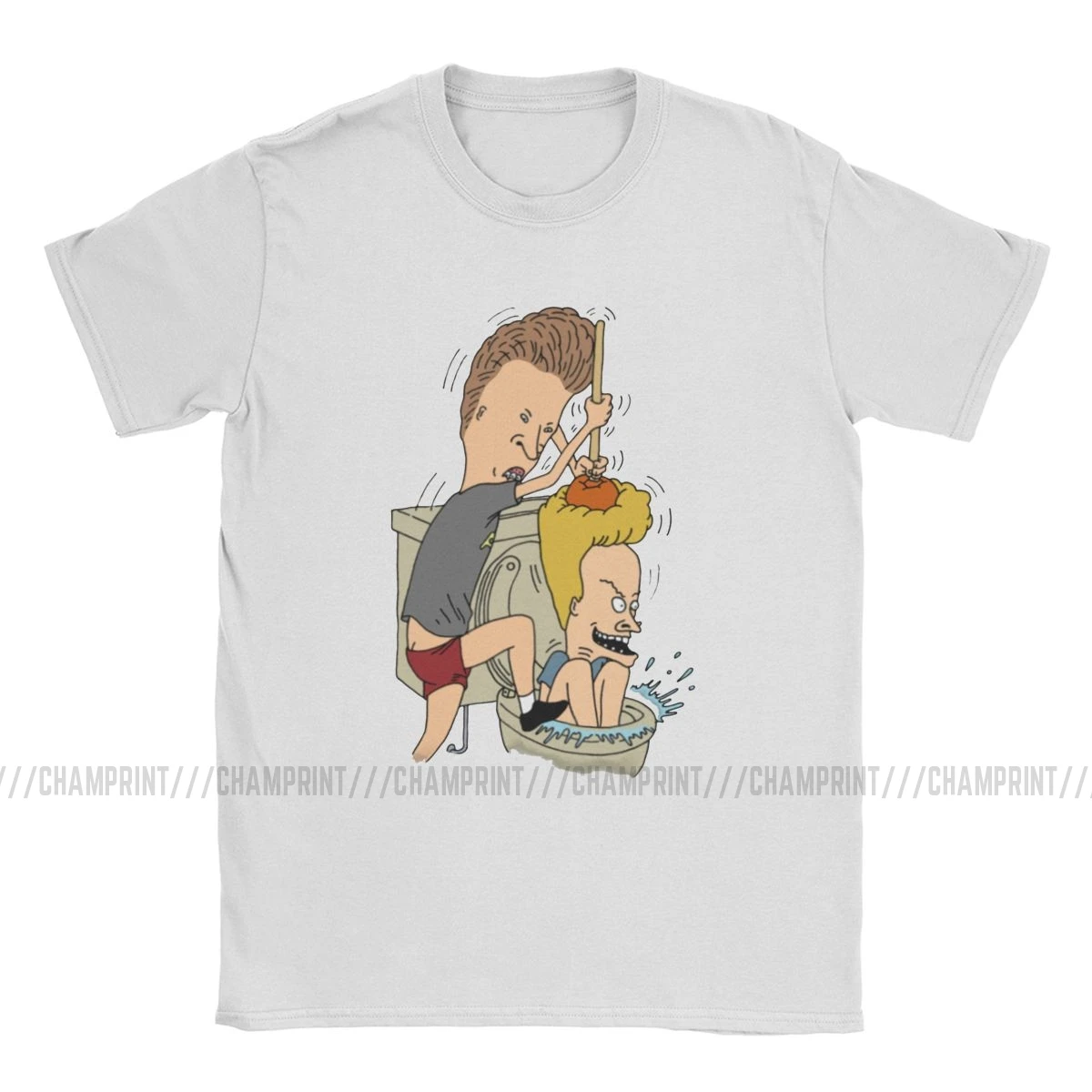 Beavis Butthead Toilet Fun футболки для мужчин старый мультфильм рок комикс Панк Металл забавные хлопковые футболки с коротким рукавом Подарок Идея Топы
