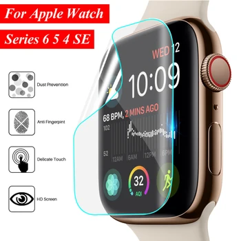 

HD Clear Soft TPU Hydrogel Film Anti-Scratch Full Coverage Screen Protector Film for Apple Watch Series 6 5 4 SE iWatch 40/ 44mm