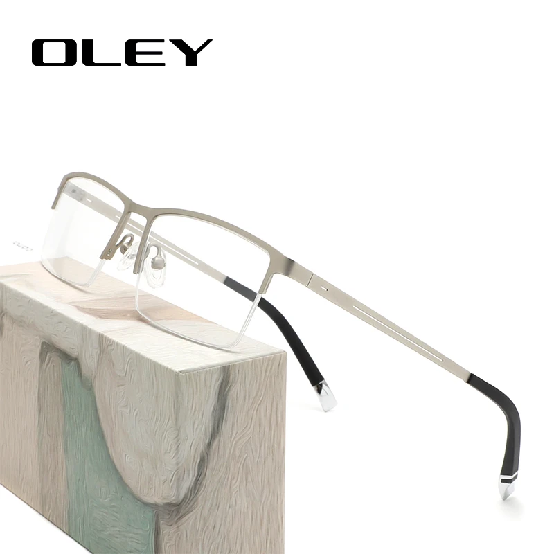 Классические деловые очки OLEY по рецепту из титанового сплава для коррекции