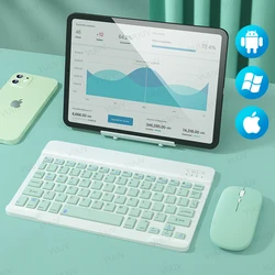 Para ipad teclado mouse para ipad ar 3 4 7th 8th geração pro 11 12.9 teclado compatível com bluetooth para android windows tablet