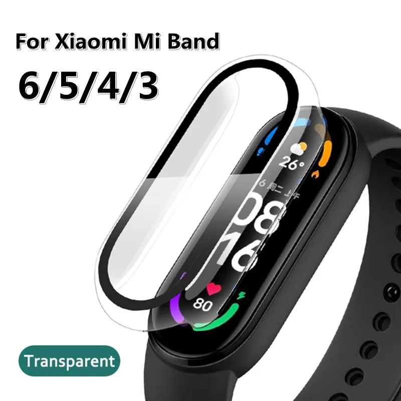 Прозрачный чехол с полным покрытием для Xiaomi Mi Band 6 5 4 3 защитная пленка экрана