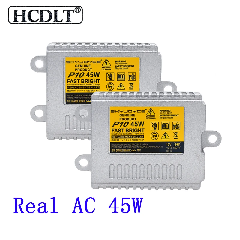 HCDLT 2PCS AC 45W Fast Start Car Light HID Xenon Ballast Blocks Ignition For H7 H1 H11 D2H Auto Headlight Kit Reactor Xenon 45W (1)