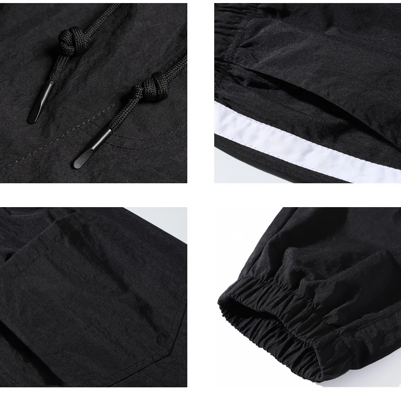 Мужские черные толстовки спортивный костюм спортивная куртка низ Топ костюм комплект брюки спортивная одежда осень весна толстовка
