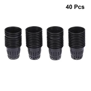 

40PCS Soilless Culture Planting Net Cup Hydroponic Plastic Mesh Basin Plant Pot Succulent Plant Pot Cactus Flower Pot For Garden