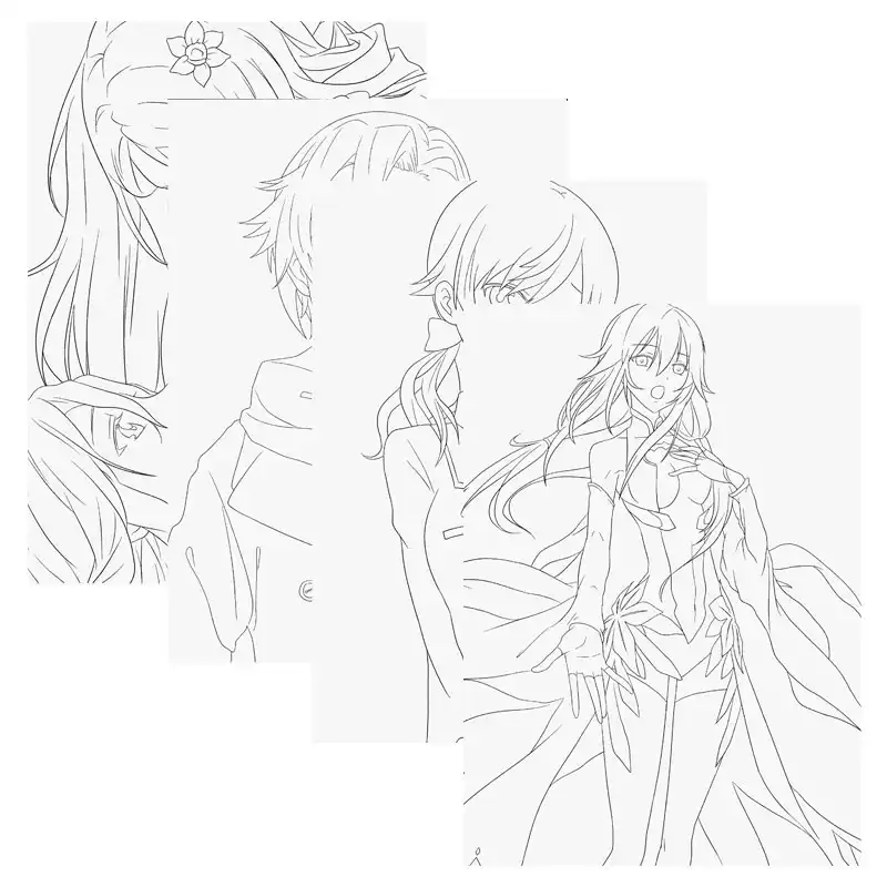 80g 24 Sayfa Anime Comic Suclu Tac Renkli Sanat Kroki Cocuk