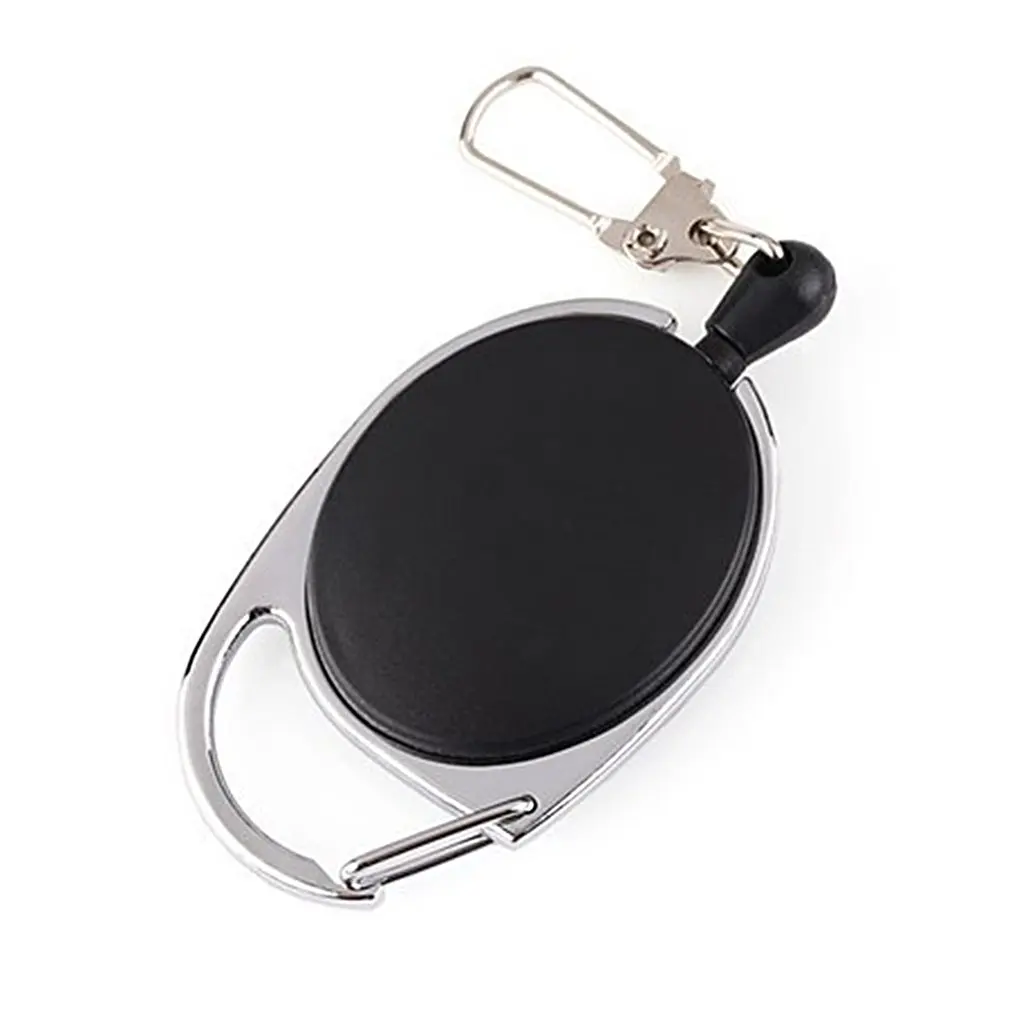 

Mini Multifunctional Retractable Keychain Black Anti-Lost Keychain Buckle Recoil Ring Pull Clip Keyring Outdoor