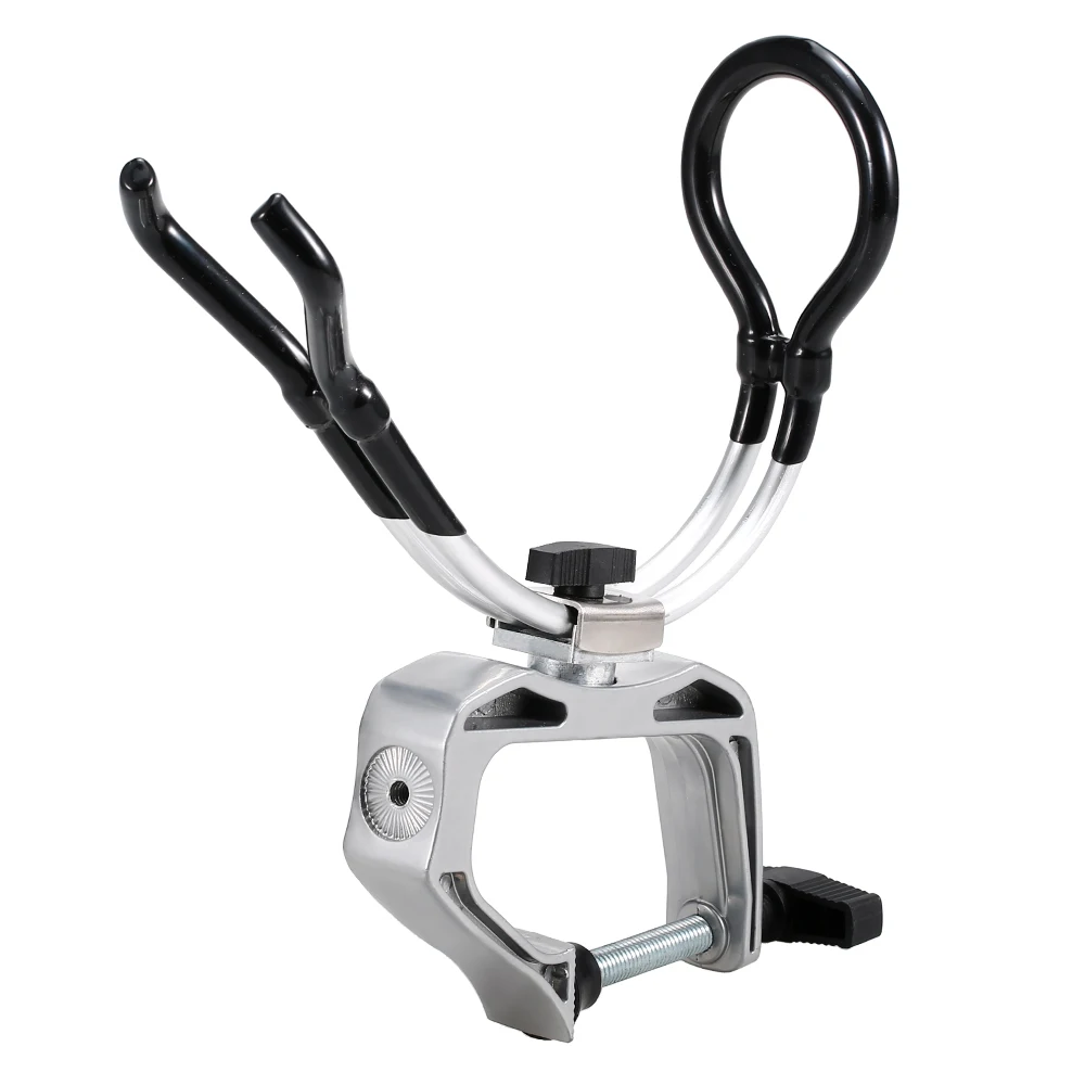 

Boat Fishing Rod Holder Fishing Pole Clamp Bracket 360 Degree Rotatable Adjustable Flexible Rod Holder for Rails