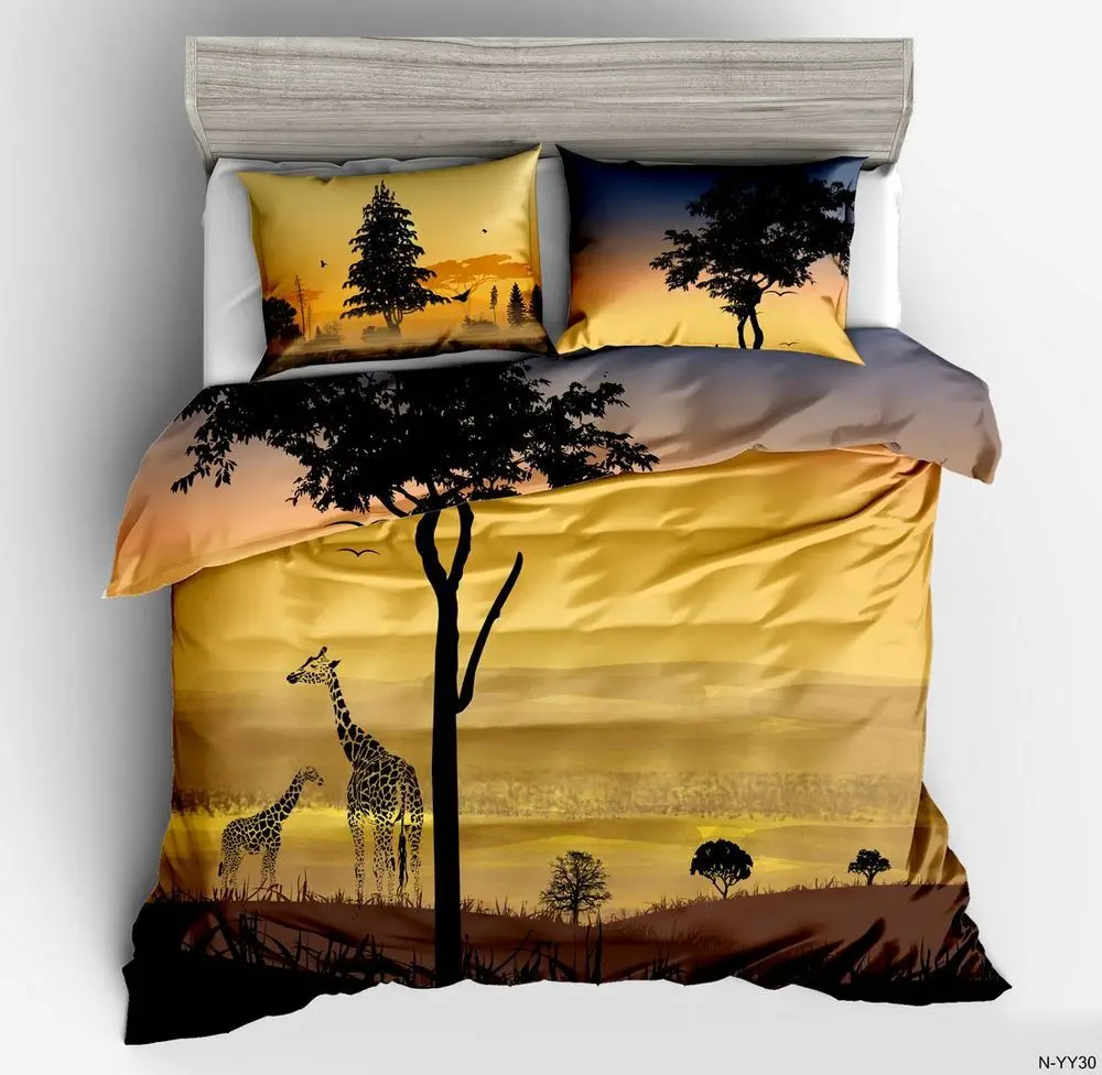 King size bedding set quilt cover letter feather home textile new comfortable home bedding Christmas elk bed set queen bed set