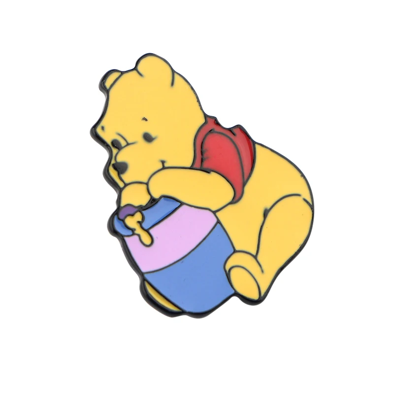 K756 милый медведь мультфильм аниме забавные металлические эмалированные булавки и броши для отворота булавки рюкзак сумки значок воротник ювелирные изделия