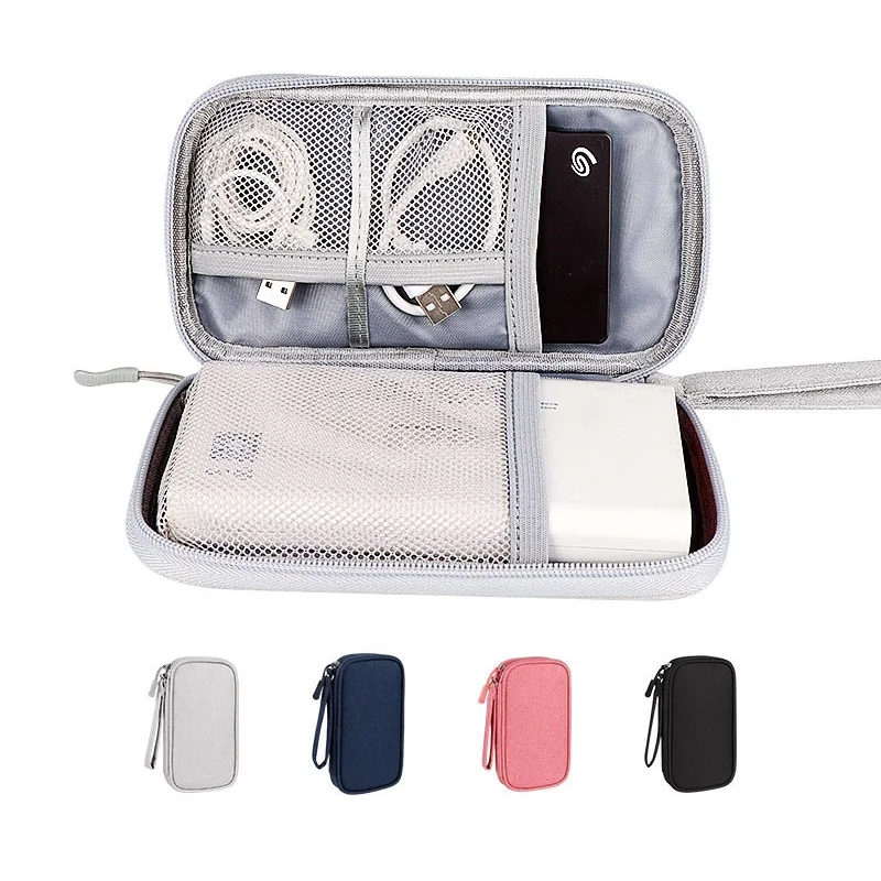 USB charger cable bag Hard Case Power Bank Case Storage Carrying Box SSD Bag External Hard Drive Disk Power Bank portable hard drive bag data cable storage bag hard drive box cable storage bag hard drive case electronic accessories case cable organizer pouch digital accessories bag electronics travel organizer