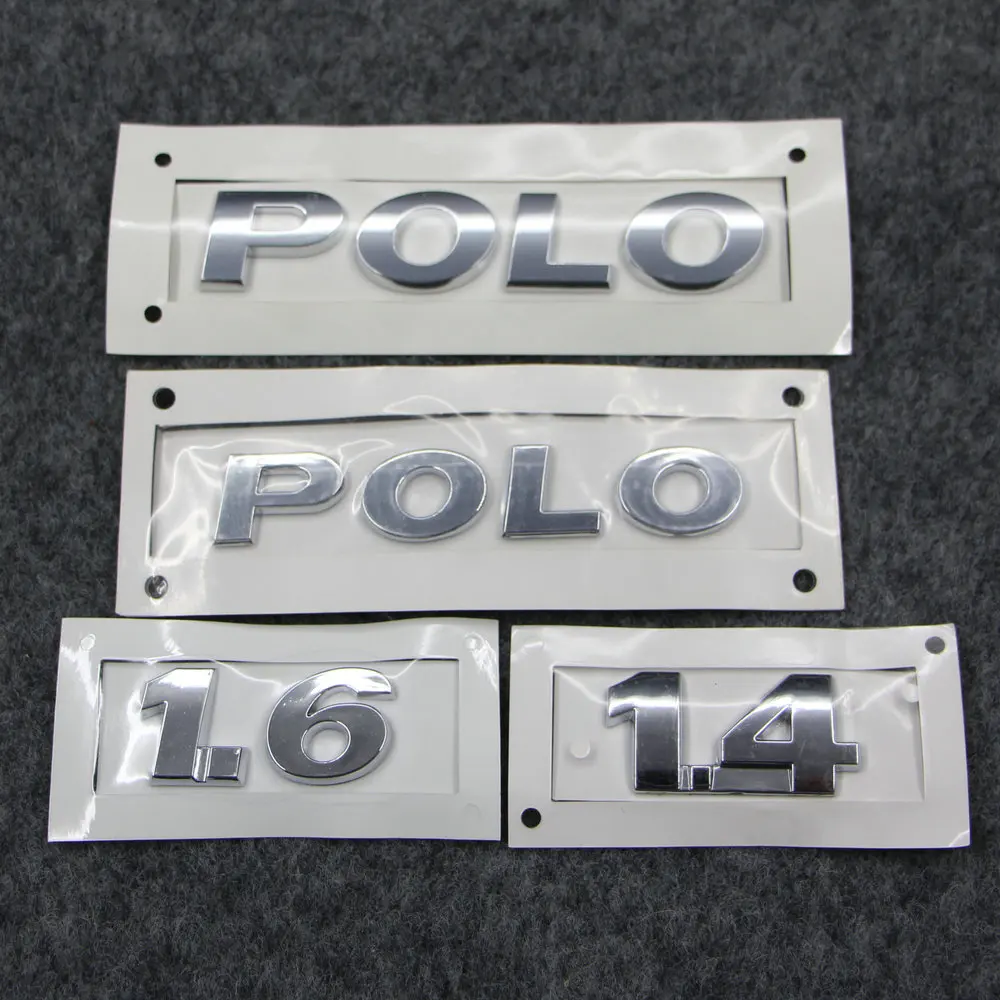 

Apply to Polo 1.4 1.6 Trunk lettering Displacement standard Rear tail mark silver