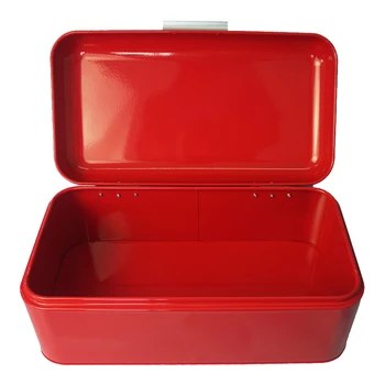 

European Style Tin Holiday Gift Square Shape Vintage Large Capacity Container Bread Bin Metal Storage Box Holder Saves Space