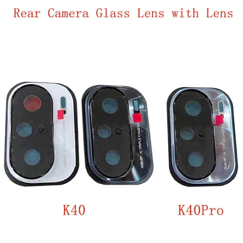

Rear Back Camera Lens Glass with Frame Holder For Xiaomi Redmi K40 K40Pro K40Pro Plus Replacement Repair Spare Parts
