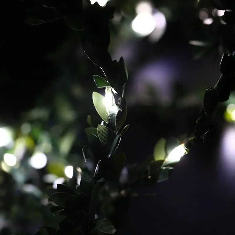 2M 20 LEDs leaf garland Button battery operate Copper LED fairy string lights for christmas wedding decoration party