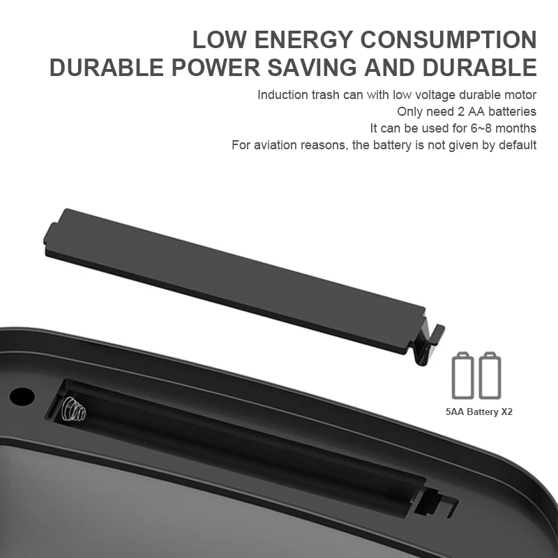 Comprar Cubo de basura de cocina con Sensor de movimiento de inducción inteligente sin táctil automático