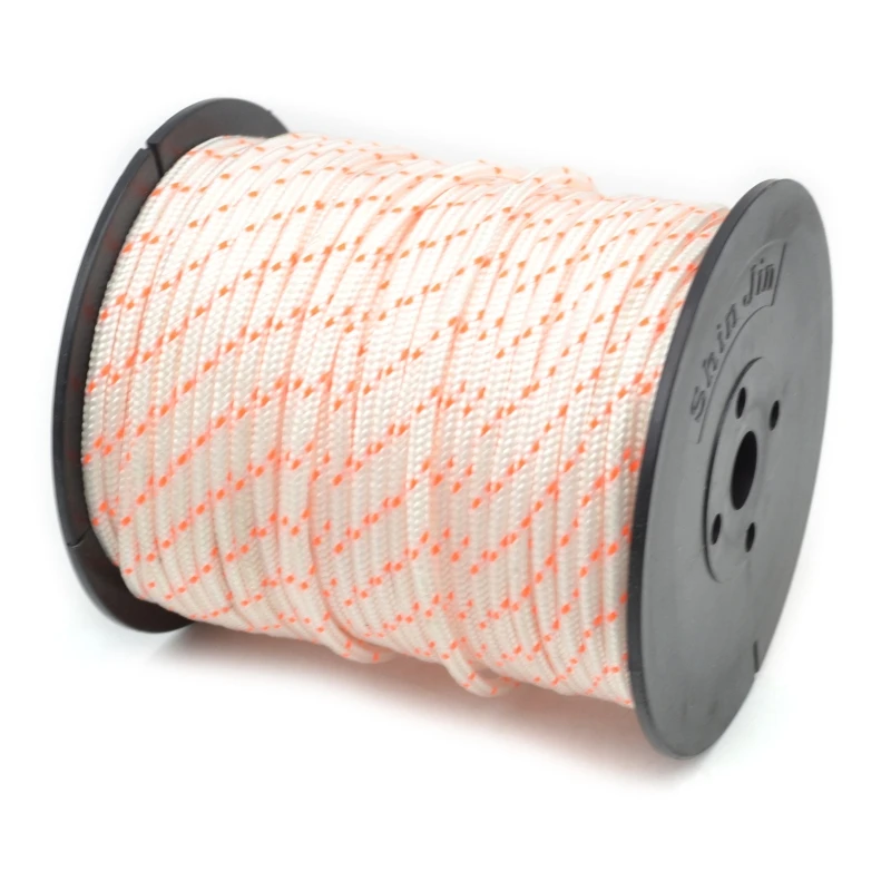 

50m 3mm Nylon Pull Starter Rope Recoil Engine Start Cord for 430/520 Trimmer Cutter Chainsaws Lawn Mower Engine