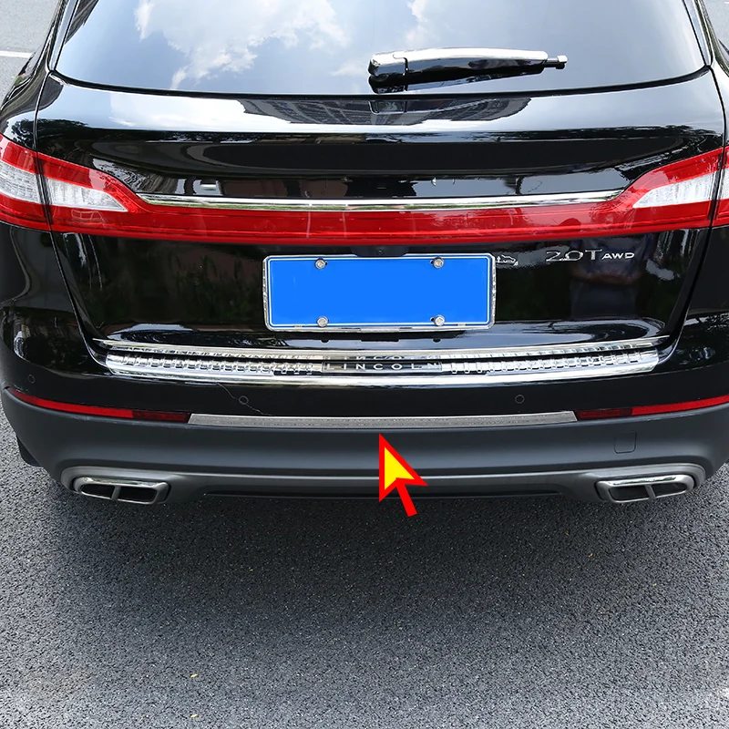 1 шт. для Lincoln MKX- накладка покрышка заднего бампера из нержавеющей стали аксессуары для стайлинга автомобилей