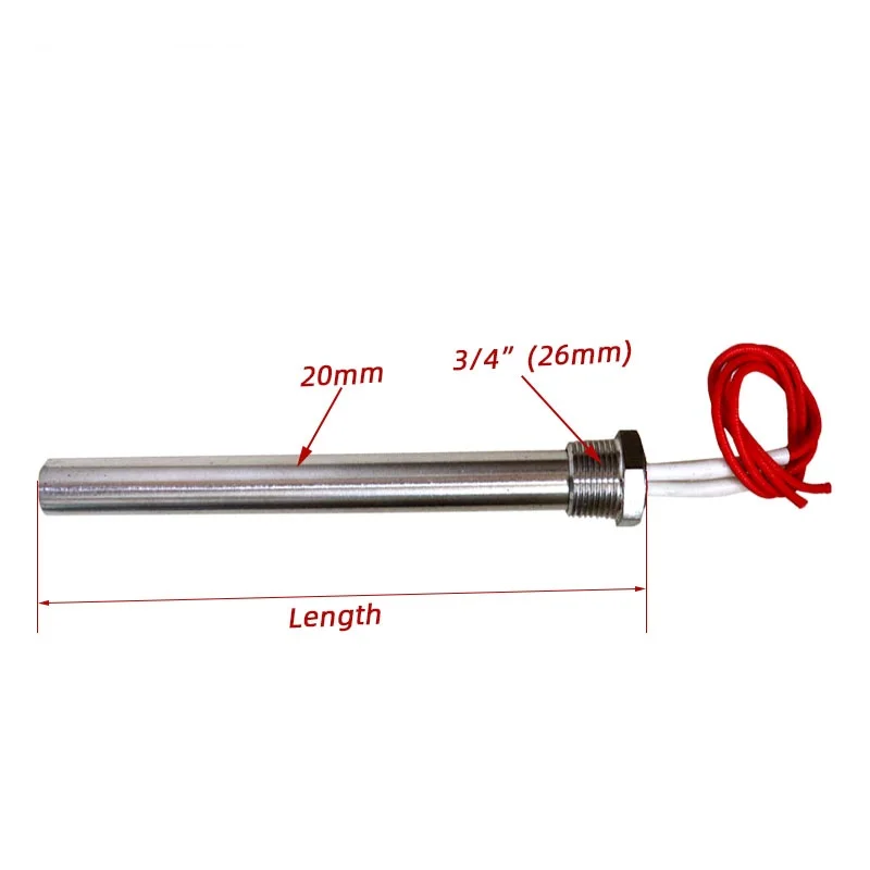 36V/48V 500w/800w/1000W Cartridge Heating Element 3/4 Thread SUS304  Immersion Water Heater Element - AliExpress