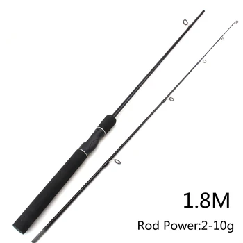 

180cm Carbon Spinning Fishing Rod ul Power Slow Hand Fishing Tackle Lure Rod Lure Wt 2-10g Canne Spinnng Leurre 2 section pole