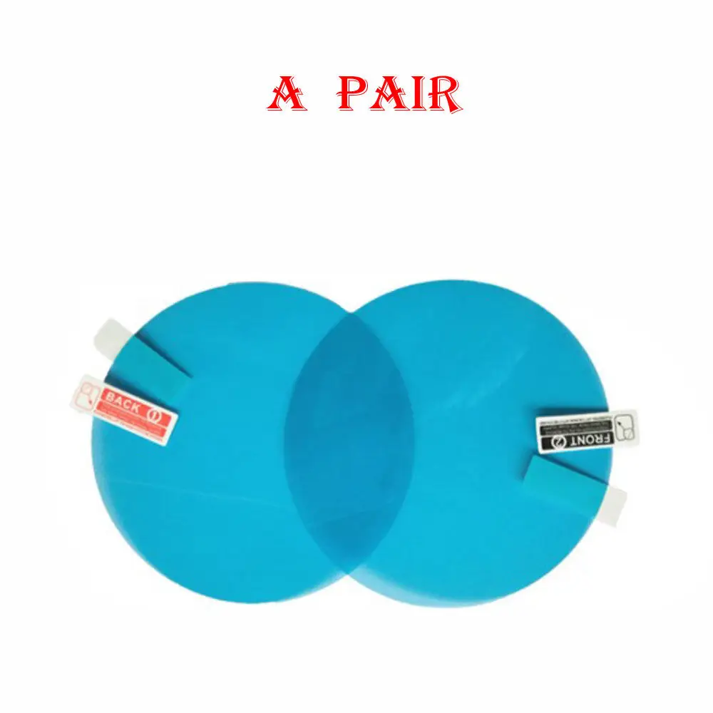 Universal 2Pcs 100*100mm PET + Nano-coating Car Anti Water Mist Film Anti Fog Rainproof Rearview Mirror Window Protective Film