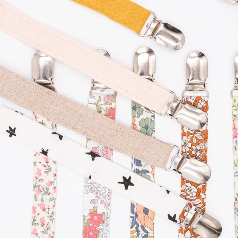 Baby Pacifier Clip Chain Cotton Linen Holder Pacifier Soother Clips Leash Belt Nipple Holder For Infant Feeding#905