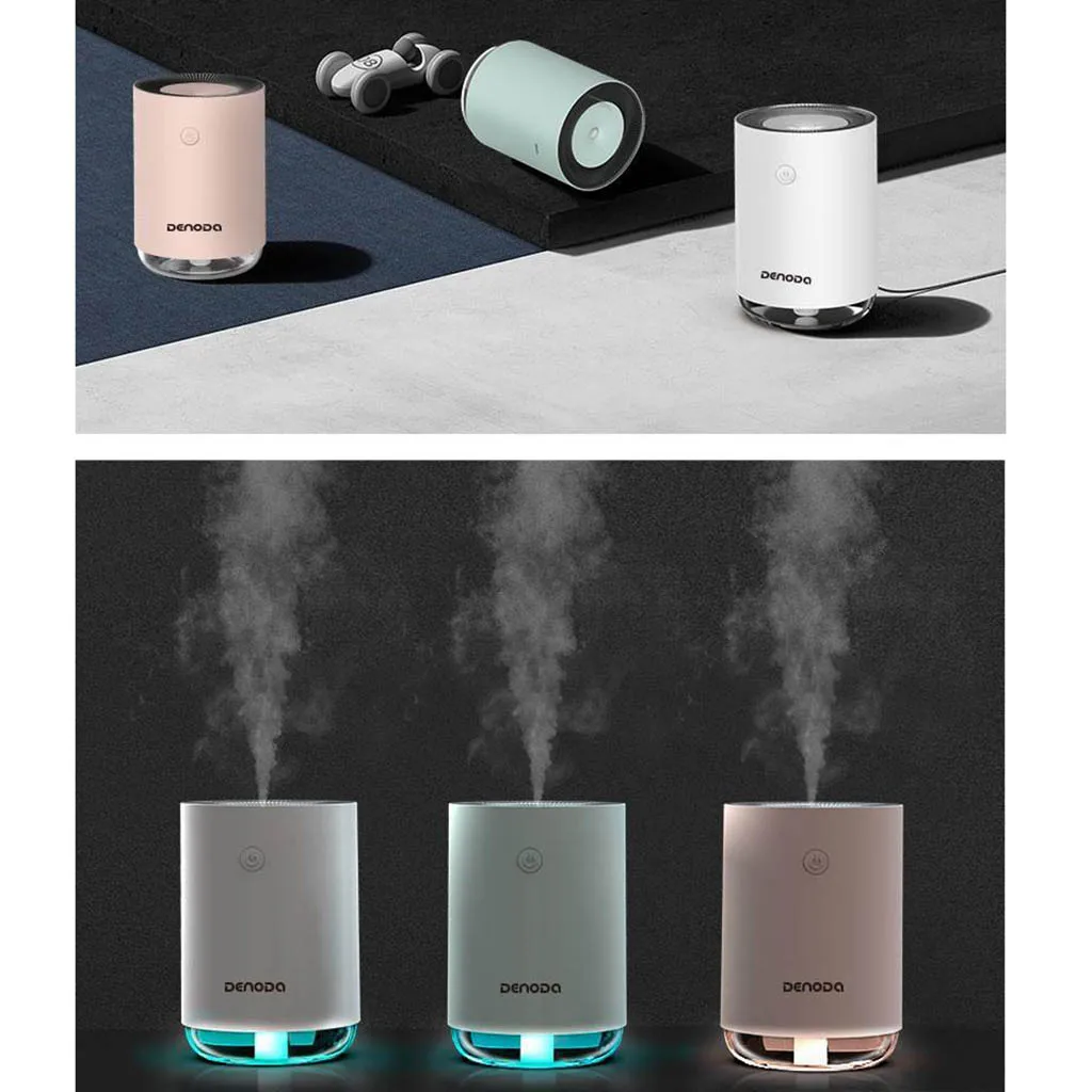 USB Mini Air Humidifier USB LED Night Lamp Home Office Mist Maker Refresher Small Cool Mist Humidifier for Home Car 220ml