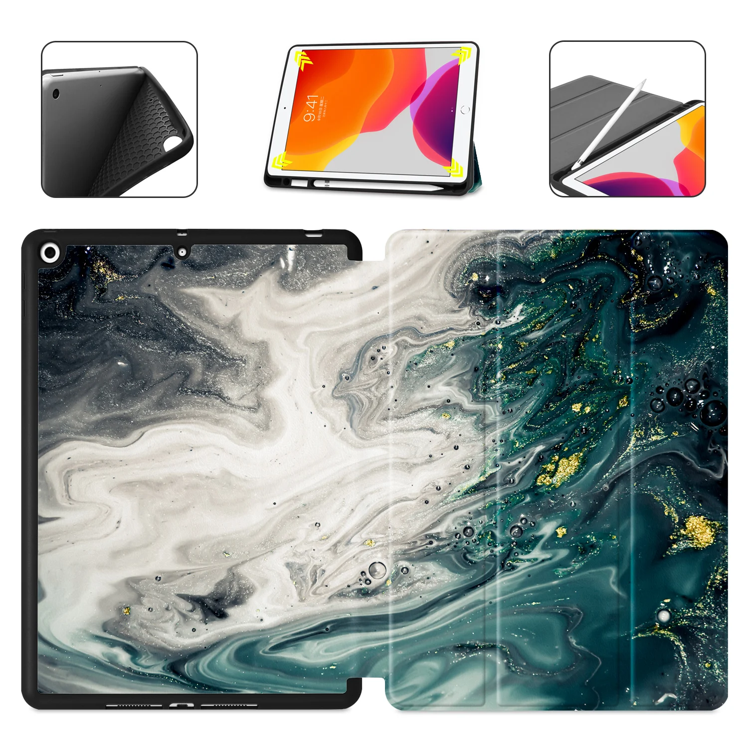 Batianda Чехол для iPad Pro, 11 дюймов, из искусственной кожи, умный чехол с держателем карандаша, Автоматический Режим сна/пробуждения