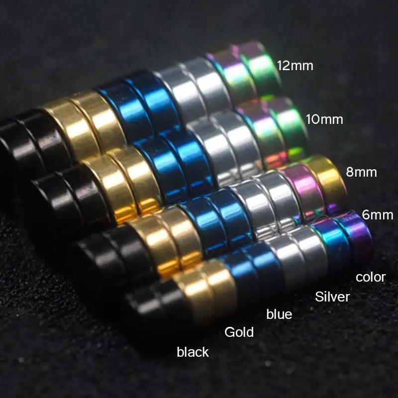 1PC Circle Unique Non Piercing Seaside Strong Magnet Magnetic Mens About 6mm/8mm/10mm/12mm5 Colors Round Ear Clip Hot Sale