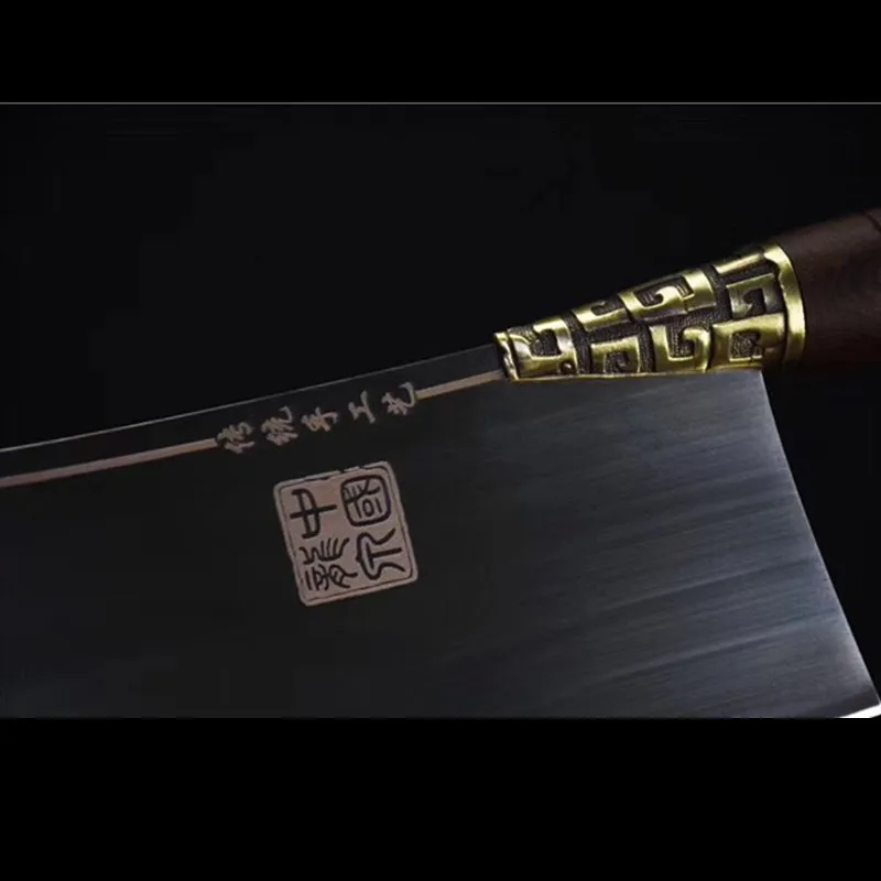 Longquan Knife Fixed blade 9 Inch Handmade Forged Nakiri