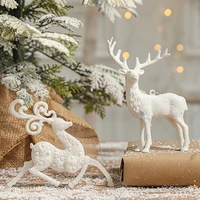 Nuovi pendenti per decorazioni per alberi di natale albero di natale alci bianchi ornamenti per fiocchi di neve decorazione per appendere la casa 2022 Deco per feste di capodanno