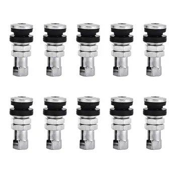 

10x TR161 Metal Car Truck Bolts For Tire Valve Short Stems W/Chromed Plastic Cap 2019 New Style Tire Valve Short Stems