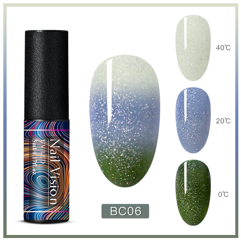 Nail Vision 5 мл, Термальный гель для изменения цвета, голографический лак для ногтей, блеск, замачиваемый, УФ-Гель-лак, сделай сам, дизайн ногтей, Гель-лак - Цвет: EES07956