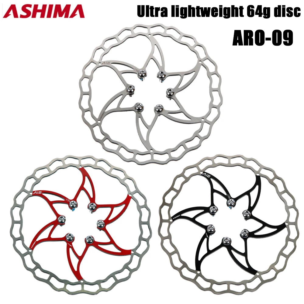 ASHIMA MTB Mountain Road Bike Rotor Stainless Super Light DISC BRAKE ARO-09 140MM 160MM 180MM 6 Bolts | Спорт и развлечения