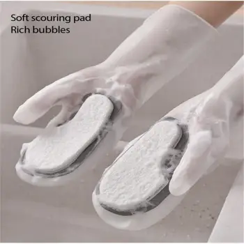 

Reusable Silicone Dishwashing Scrubber Dish Washing Sponge Scrub Gloves With Wash Scrubber Kitchen Cleaning Accessories