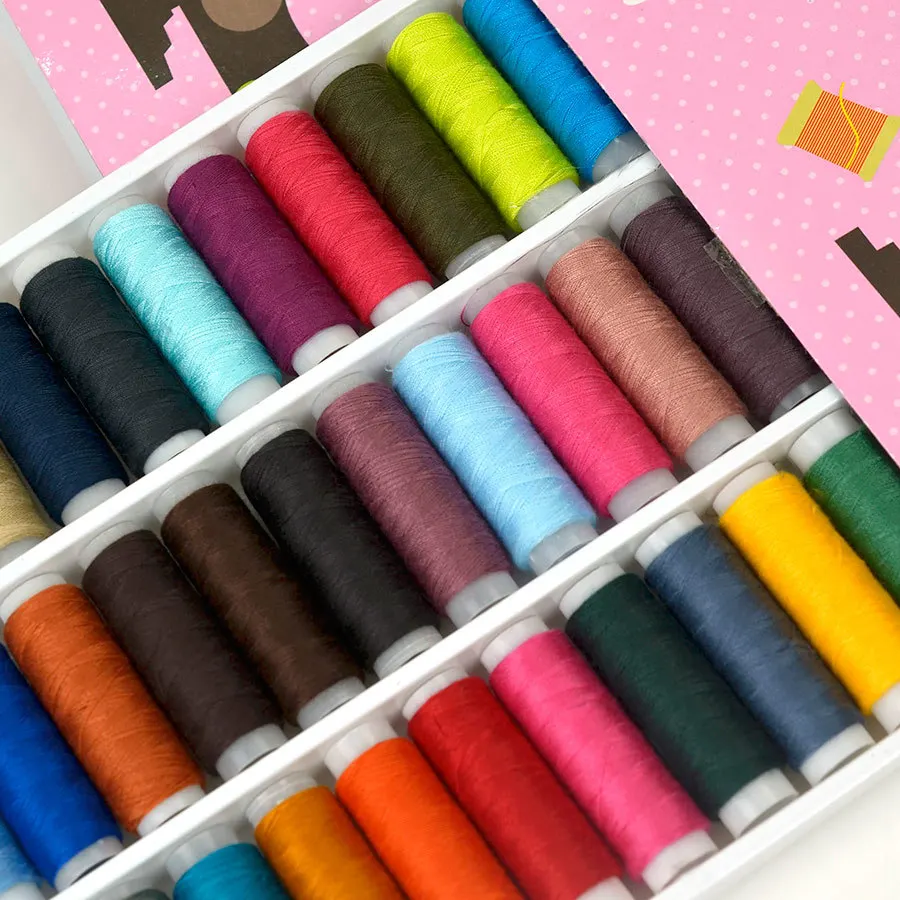39 рулонов/лот разноцветных полиэфирных/хлопковых нитей для шитья Набор для рукоделия швейный набор для ручной машины иглы Набор инструментов для шитья комплект E