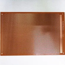5 pces 12x18 12*18cm único lado protótipo pcb placa universal experimental baquelite placa de cobre circuito amarelo