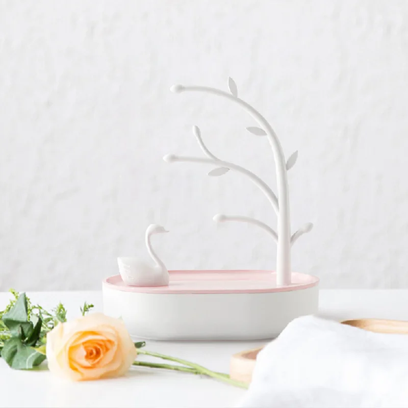 Wholesale Price Swan and Tree Stand Organizer Show Rack Jewelry Necklace Ring Earring Necklace Organizer Jewelry Earings Holder