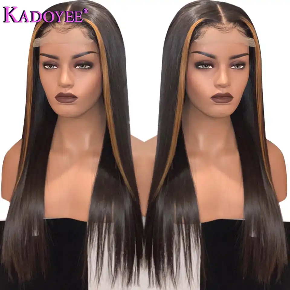 Lace Front Human Hair Wigs Brazilian Remy Hair Straight Lace Wig