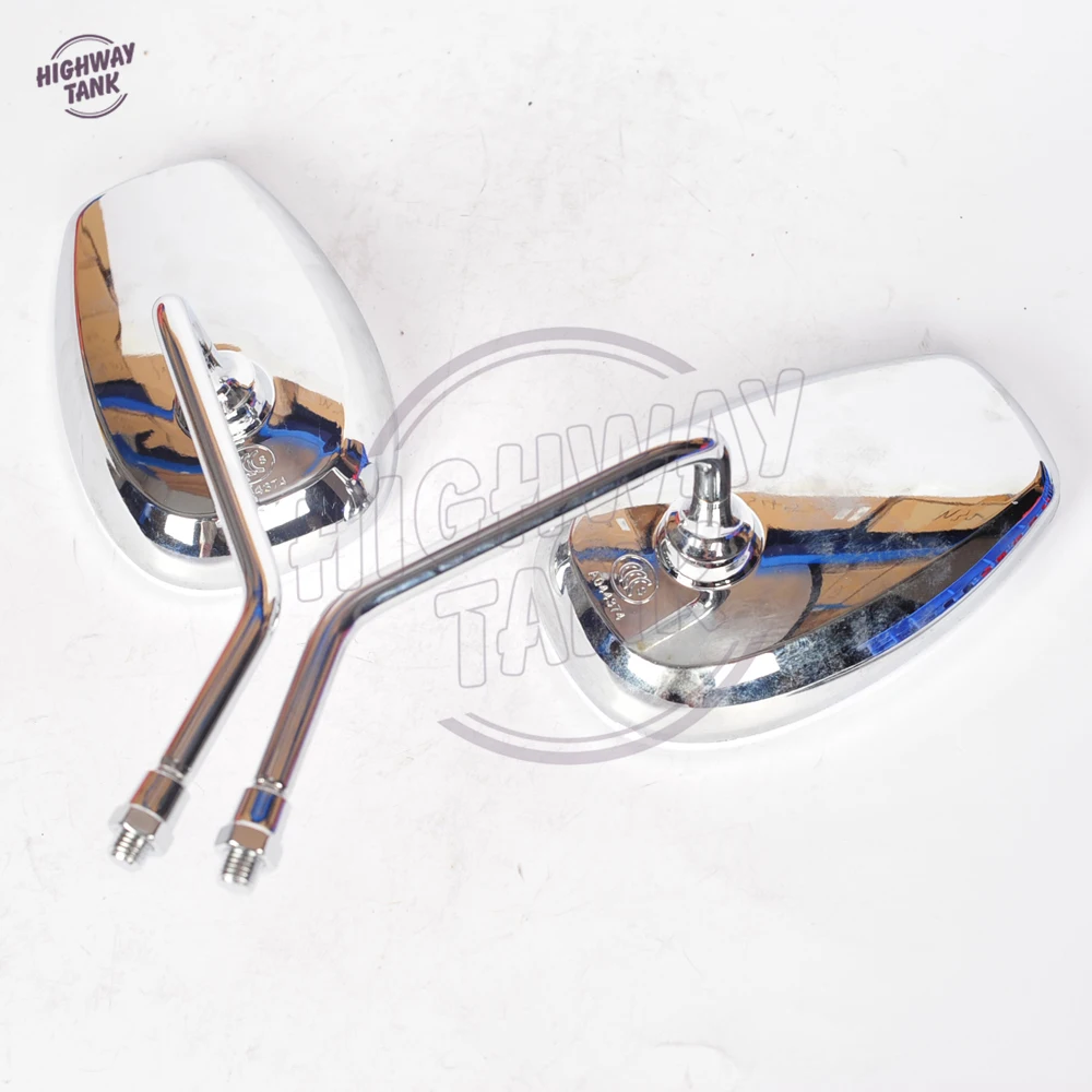 

10mm Chrome Motorcycle Rear View Mirrors Case for Kawasaki VN 2000 Vulcan VN1600 VN1500 VN1700 VN