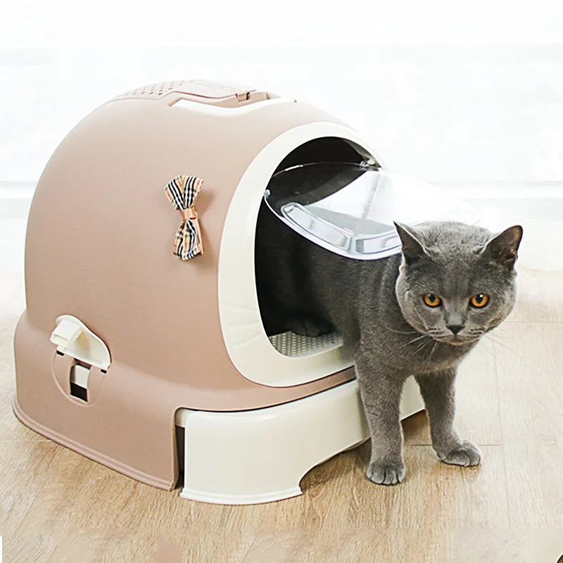 

Machine Cat Litter Basin Fully Enclosed Cat Toilet Oversize Deodorizing, Anti-splashing And Deodorizing Articles Oversize Cat Po