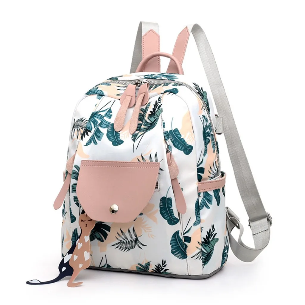 Модный женский рюкзак с бахромой в виде кошачьих листьев; школьная сумка с принтом граффити; рюкзак на молнии; женские сумки; Mochila Feminina