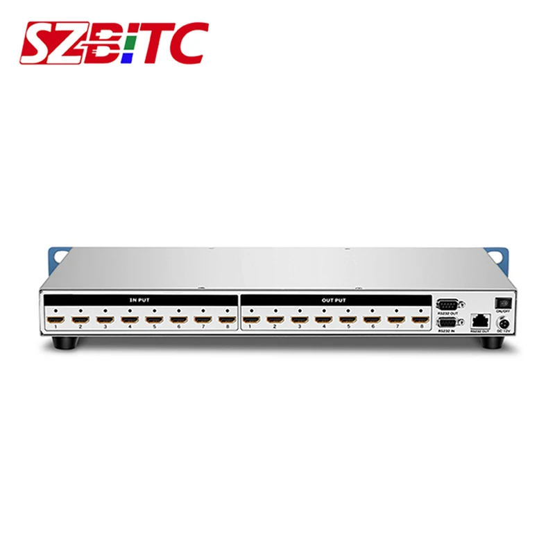 SZBITC 4K HD Матрица 8 в Выход видеопереключатель сплиттер 8x8 EDID RS232/RJ45/TCP/IP пульт