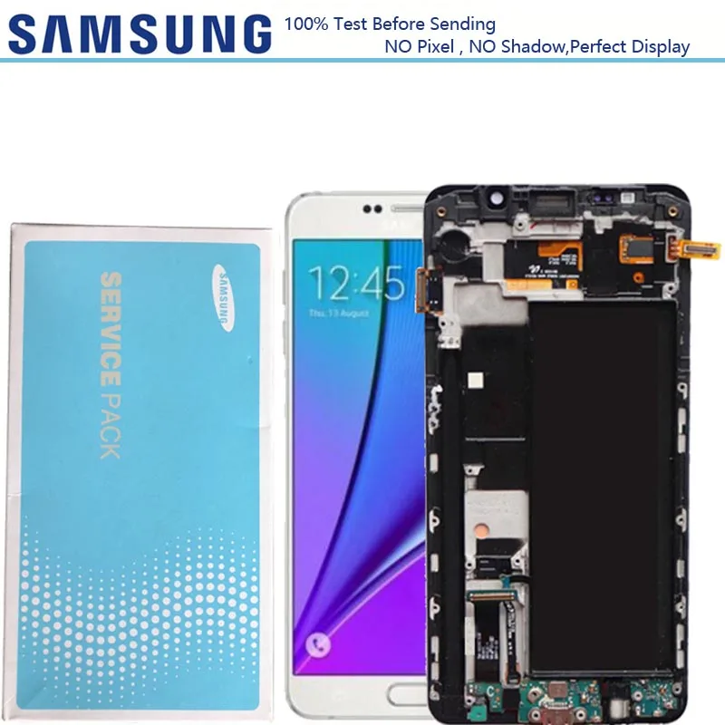 Новый супер AMOLED ЖК-дисплей дигитайзер сенсорный экран для SAMSUNG Galaxy Note 5 N9200 N920F N920A