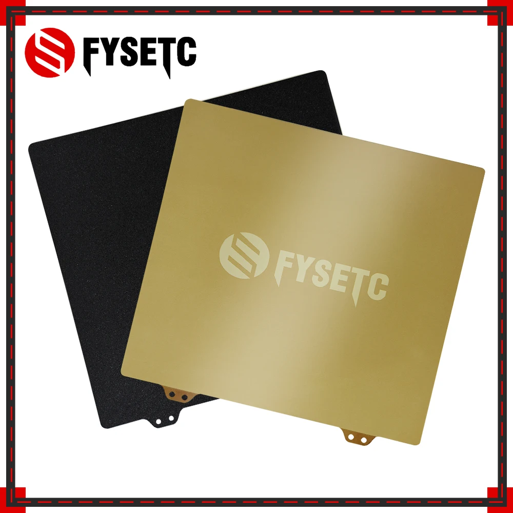 Двухсторонний пружинный стальной лист (текстурированный и гладкий) FYSETC PEI с