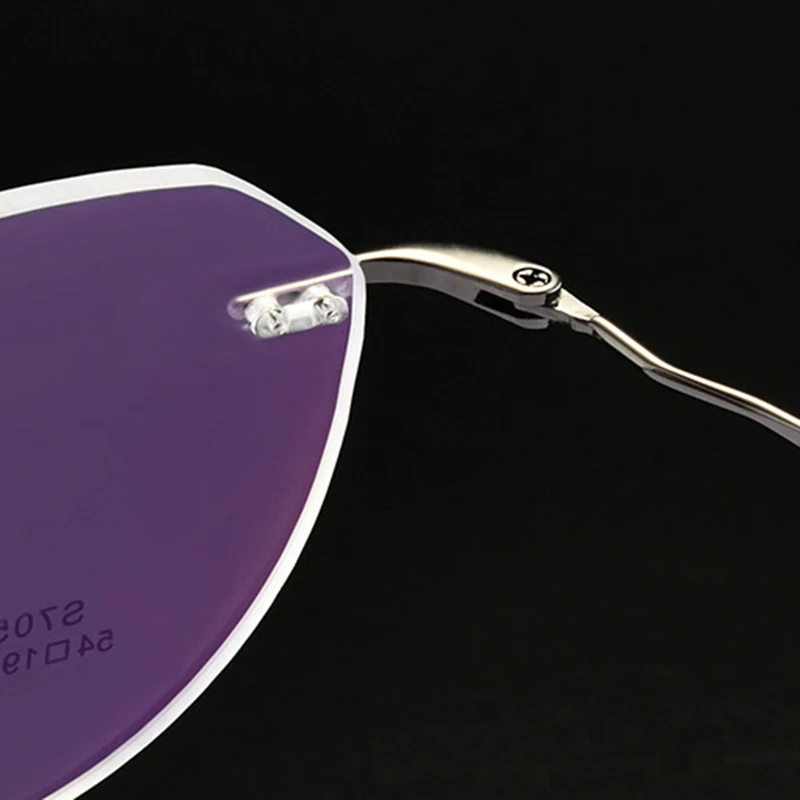 Ретро Круглый полигон ультра-светильник с эффектом памяти близорукость очки рецепт без оправы эластичность оптические очки оправа мужские очки