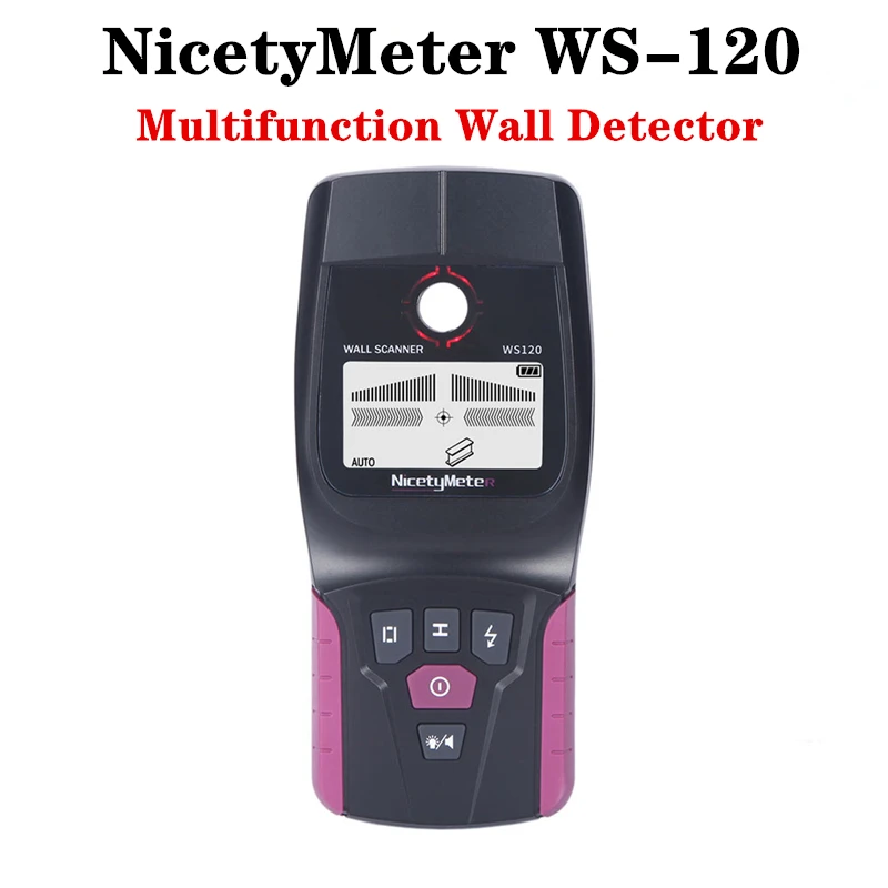 

Nicetymeter WS120 Multifunction Wall Detector 3 In 1 Metal Detector Find Wall Scanner Detector Metal Wood Cable Wire Stud Finder