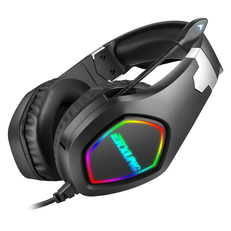 Stereo LED Gaming Headset For PS Laptop Over Ear Gamer Headphone With Mic Noise Cancel PC Computer Phone Tablet | Электроника