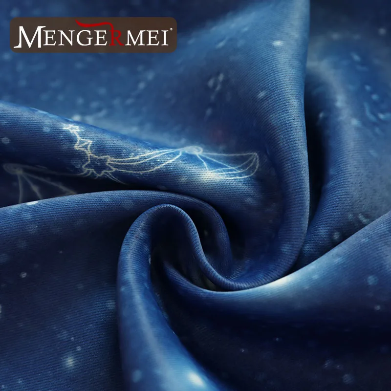 MENGERMEI, занавеска с созвездием, синяя, затемненная, занавеска для гостиной, на окно, тюль, занавеска для спальни, кухни, комнаты, драп, 9-6(2