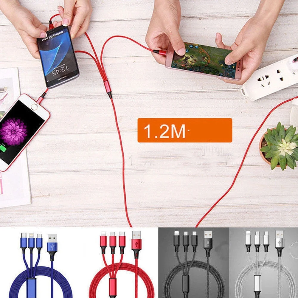3 в 1 USB кабель для быстрой зарядки и синхронизации данных Micro порт IOS Type C|Кабели